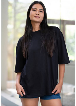 BLACK BAGGY TEE