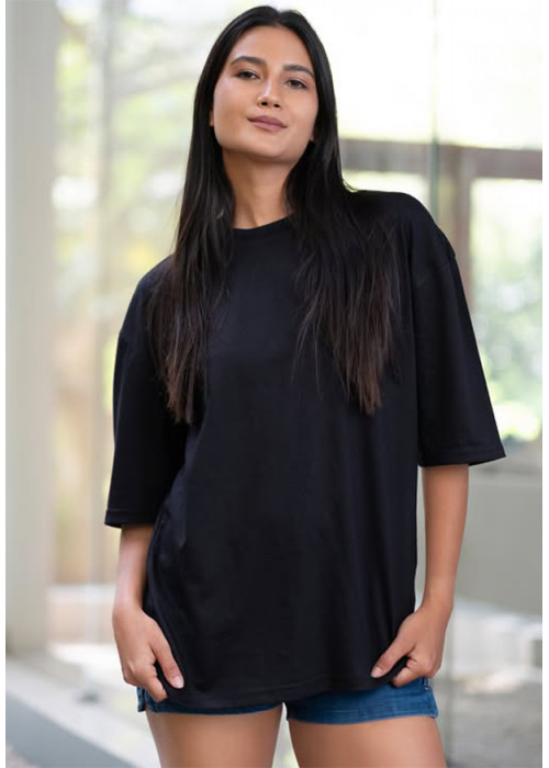 BLACK BAGGY TEE