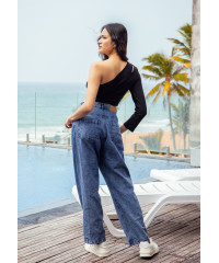 AMARI BLACK ONE SLEEVE TOP