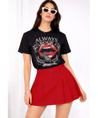 BLACK ALWAYS ROCK TEES