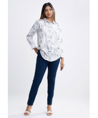 AMBUR NAVY PENCIL CUT OFFICE PANT