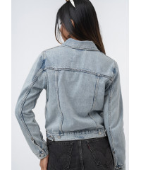 LONG SLEEVE DENIM JACKET LIGHT BLUE