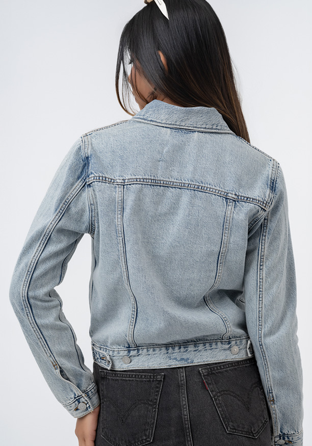LONG SLEEVE DENIM JACKET LIGHT BLUE