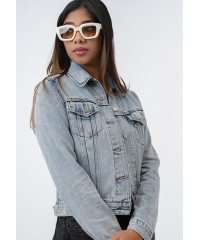 LONG SLEEVE DENIM JACKET LIGHT BLUE