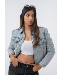 LONG SLEEVE DENIM JACKET LIGHT BLUE