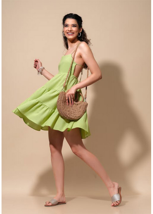 EVERLEE STRAPPY GREEN DRESS