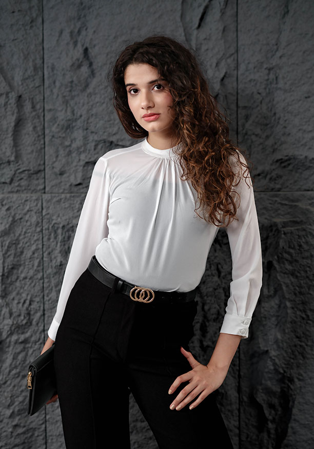 LAURIN HIGHNECK BLOUSE 