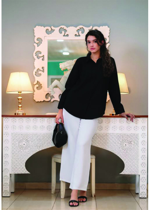 RIYANA OFFICE WEAR BLACK SHIRT