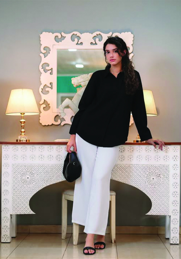 RIYANA OFFICE WEAR BLACK SHIRT