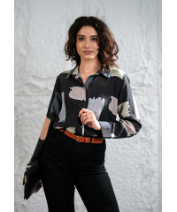 SHOPHIA BLACK/WHITE  BLOUSE