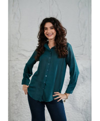 SIENNA GREEN LONG SLEEVE BLOUSE
