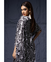 ANITTA BLACK & WHITE SATIN TOP