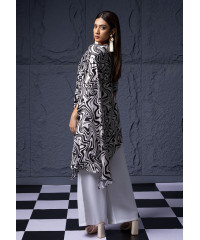 ANITTA BLACK & WHITE SATIN TOP