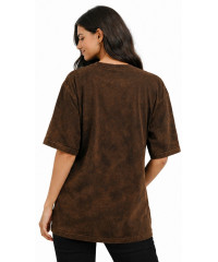 BROWN JADE ACID WASH BAGGY TEE