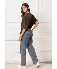 BROWN JADE ACID WASH BAGGY TEE