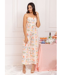 CLOERA PRINTED LONG JUMPSUIT