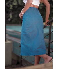 AMORI SIDE SLIT DENIM SKIRT