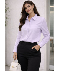 ELODIE LONG SLEEVE STRIPE PURPLE SHIRT 