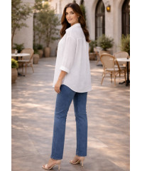 ZERAH SHORT SLEEVE WHITE BLOUSE