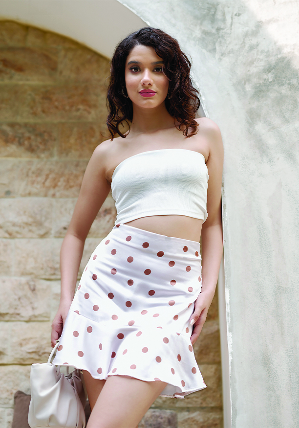 PIXIE POLKA DOT MINI SKIRT