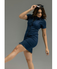AXIA DARK BLUE DENIM DRESS 
