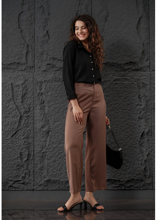 ANA HIGH WAIST CREAM BELL PANT 