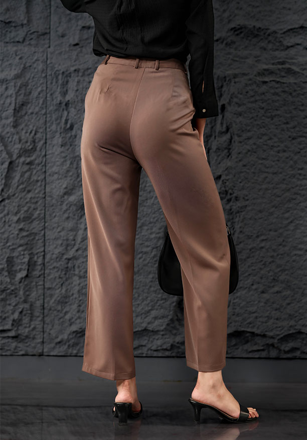 ANA HIGH WAIST CREAM BELL PANT 
