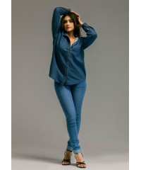 LOLA FOLDED HEM PENCIL CUT DENIM PANT