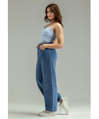 BLUE WIDE LEG PANT