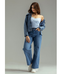 BLUE WIDE LEG PANT