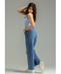 BLUE WIDE LEG PANT