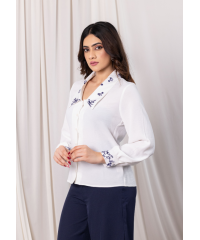 LORA PRINTED WHITE SHIRT