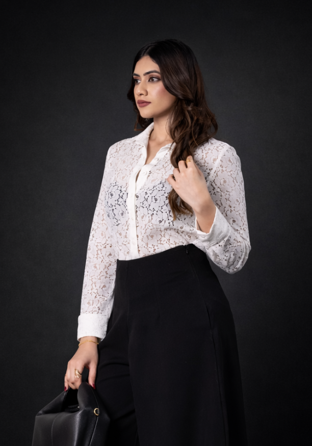 MICAH LACE LONG SLEEVE BLOUSE 