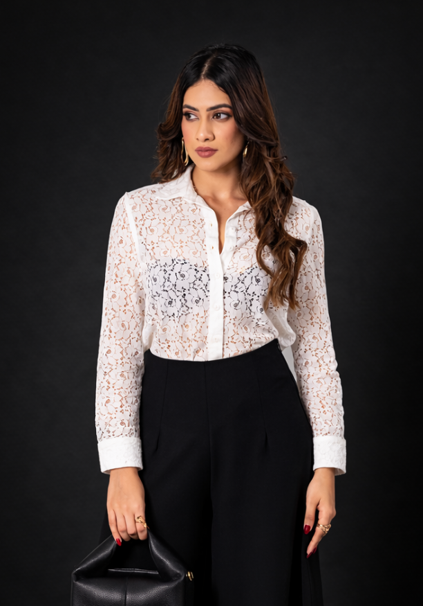 MICAH LACE LONG SLEEVE BLOUSE 