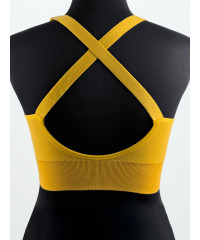 BACK CROSS YELLOW SPORTS BRA